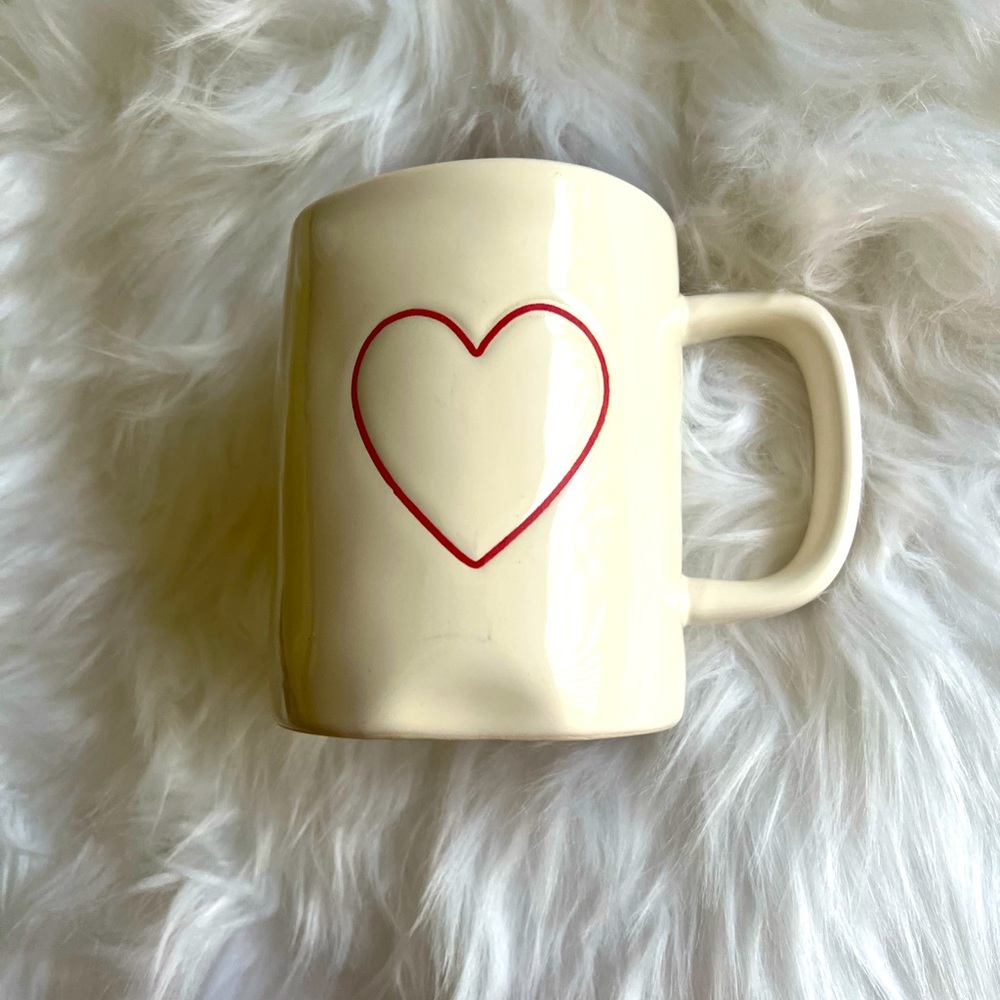Rae Dunn “Heart” 16 oz.  cup in like new condition, no defects.
